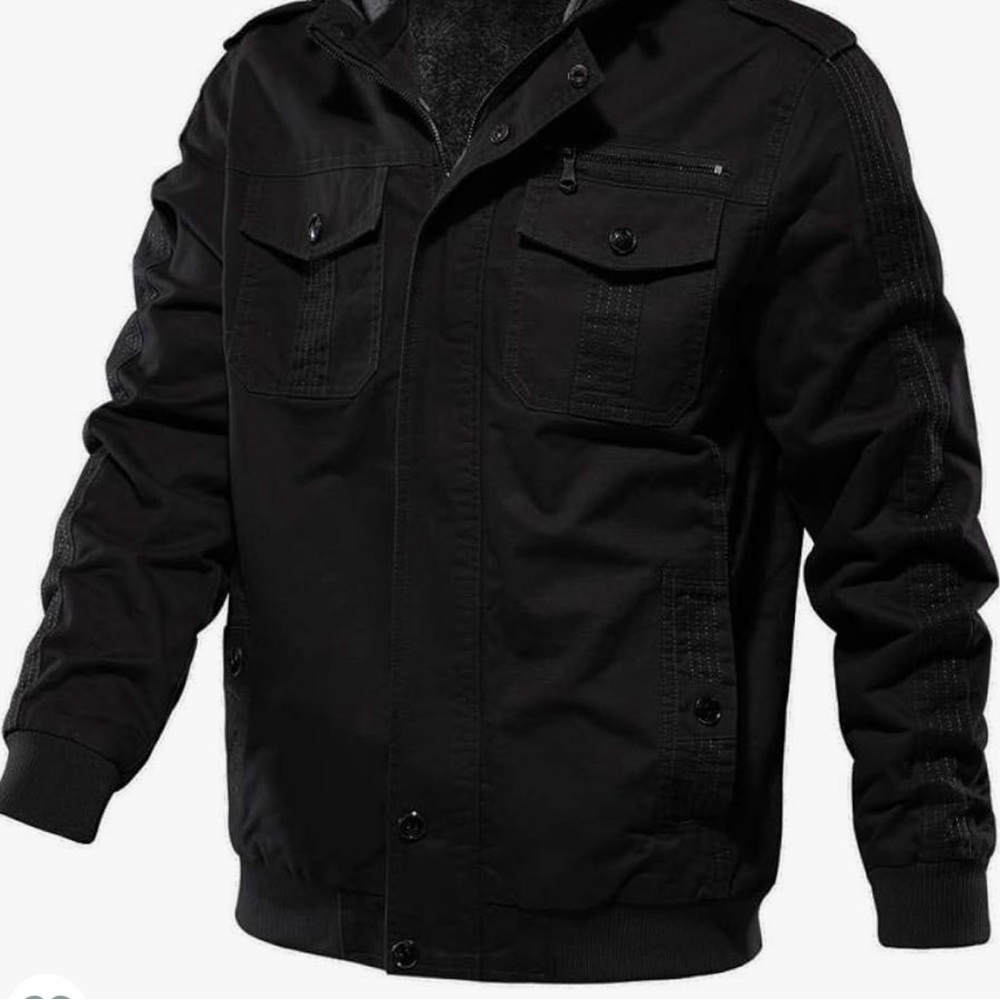 Magcomsen Autumn Winter Fleece Jacket Men Windbreaker Casual Army Pilot Coat